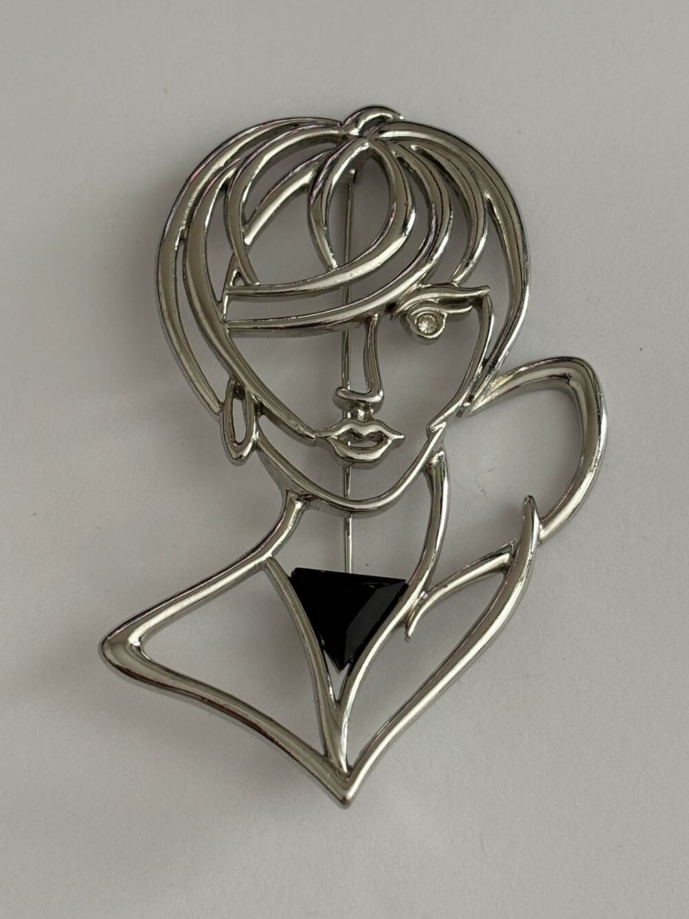 Vintage JJ Jonette Jewelry Silver tone Brooch